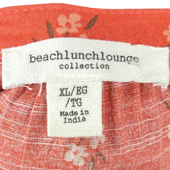 Beachlunchlounge Orange Floral Cottagecore Tiered Peasant Dress Size XL - Picture 8 of 10
